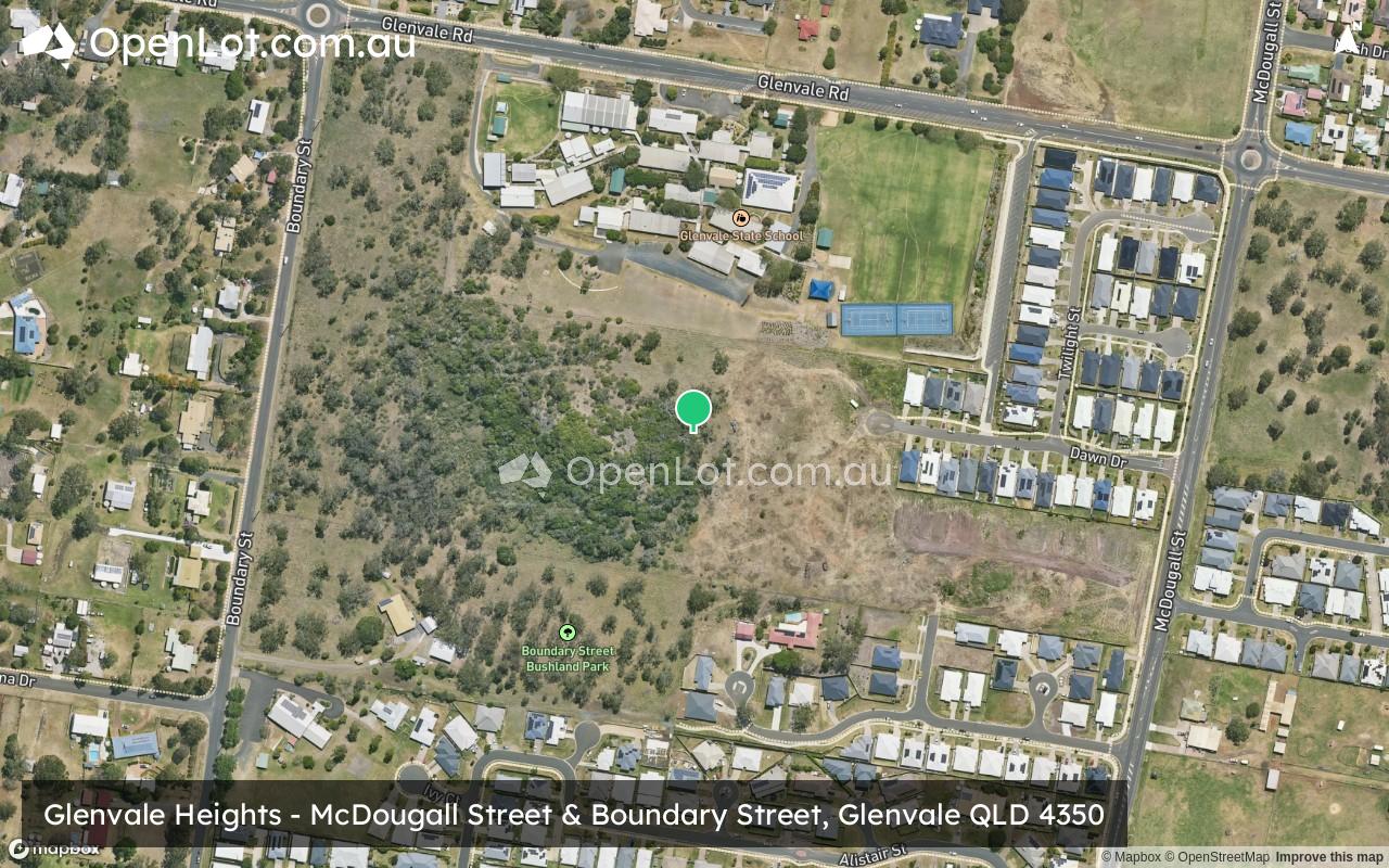 Satellite image for Glenvale Heights - McDougall Street & Boundary Street, Glenvale QLD 4350