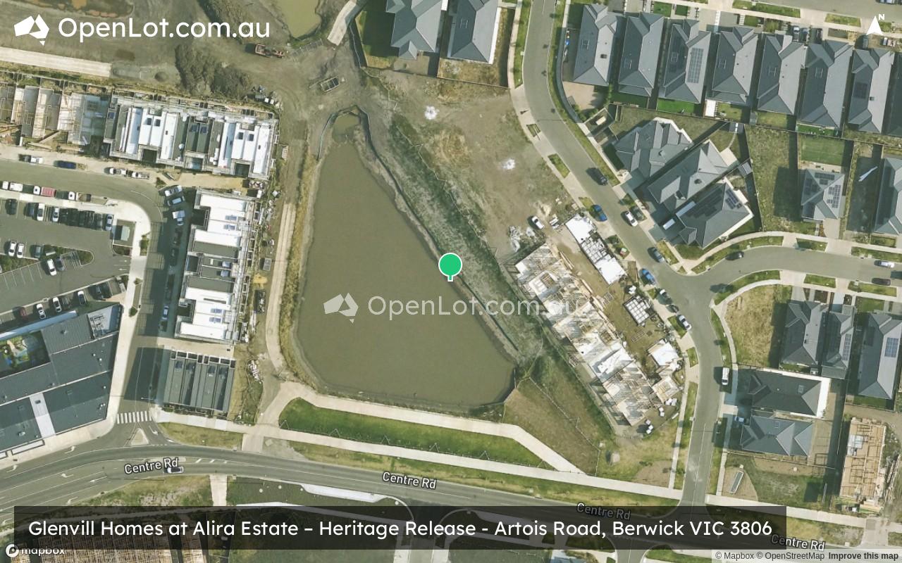 Satellite image for Glenvill Homes at Alira Estate – Heritage Release - Artois Road, Berwick VIC 3806
