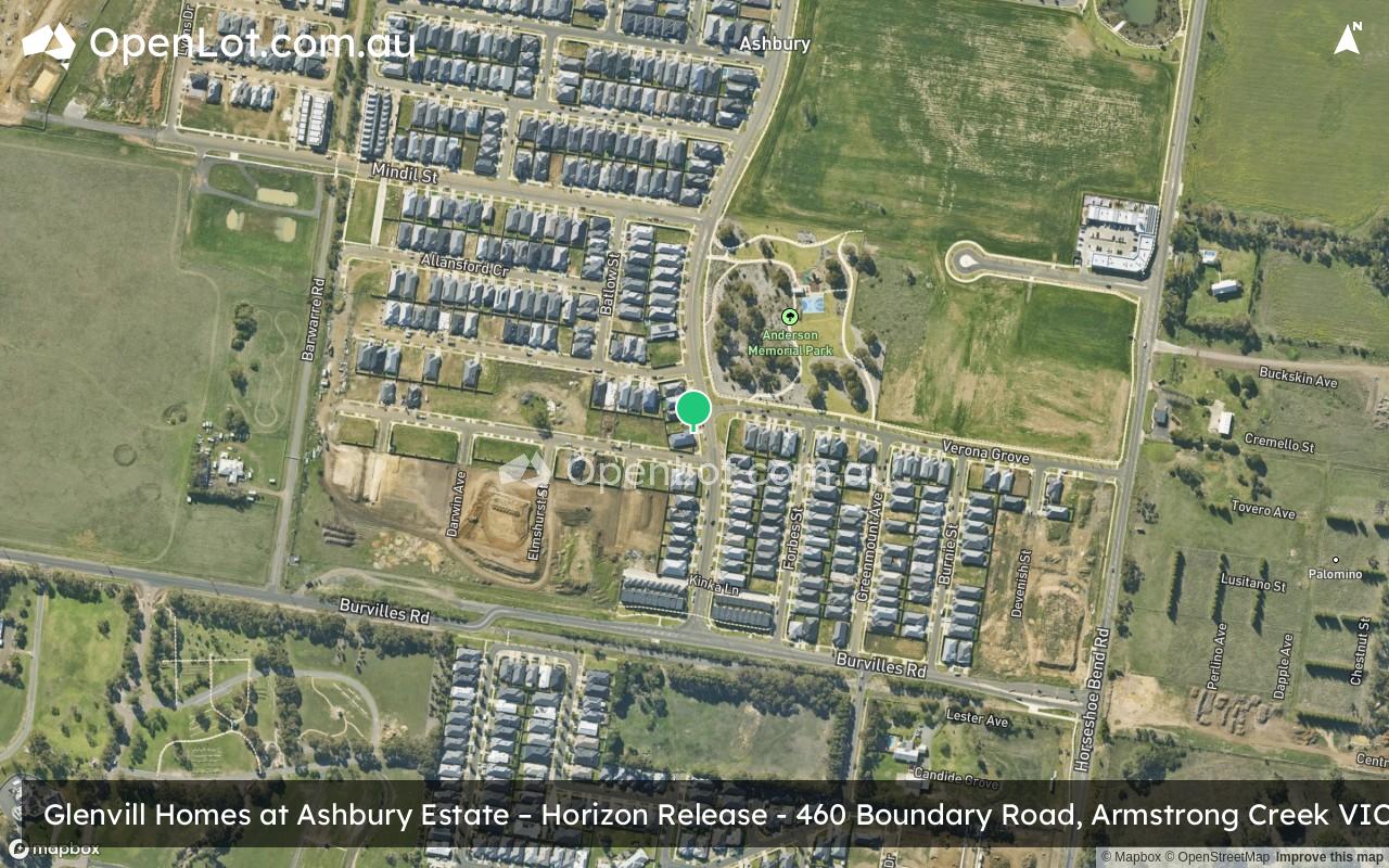 Satellite image for Glenvill Homes at Ashbury Estate – Horizon Release - 460 Boundary Road, Armstrong Creek VIC 3217