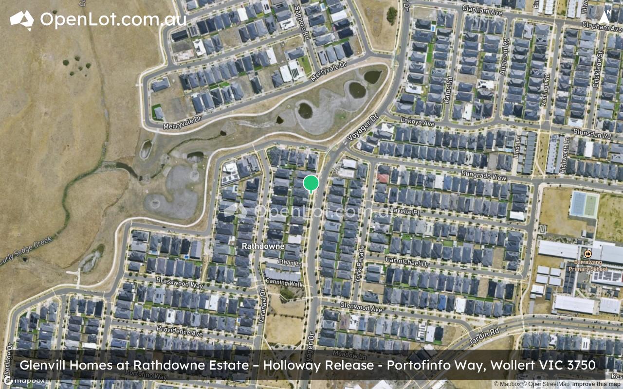 Satellite image for Glenvill Homes at Rathdowne Estate – Holloway Release - Portofinfo Way, Wollert VIC 3750