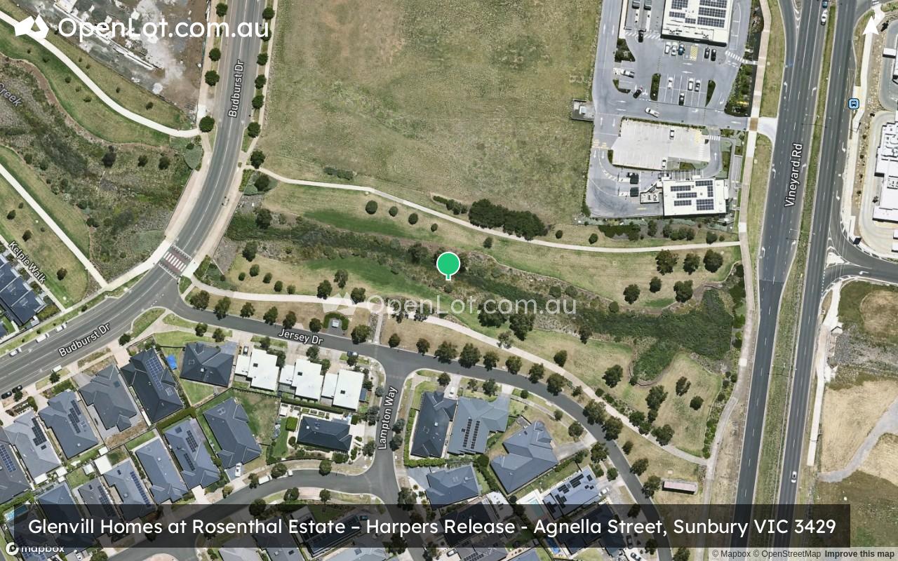Satellite image for Glenvill Homes at Rosenthal Estate – Harpers Release - Agnella Street, Sunbury VIC 3429
