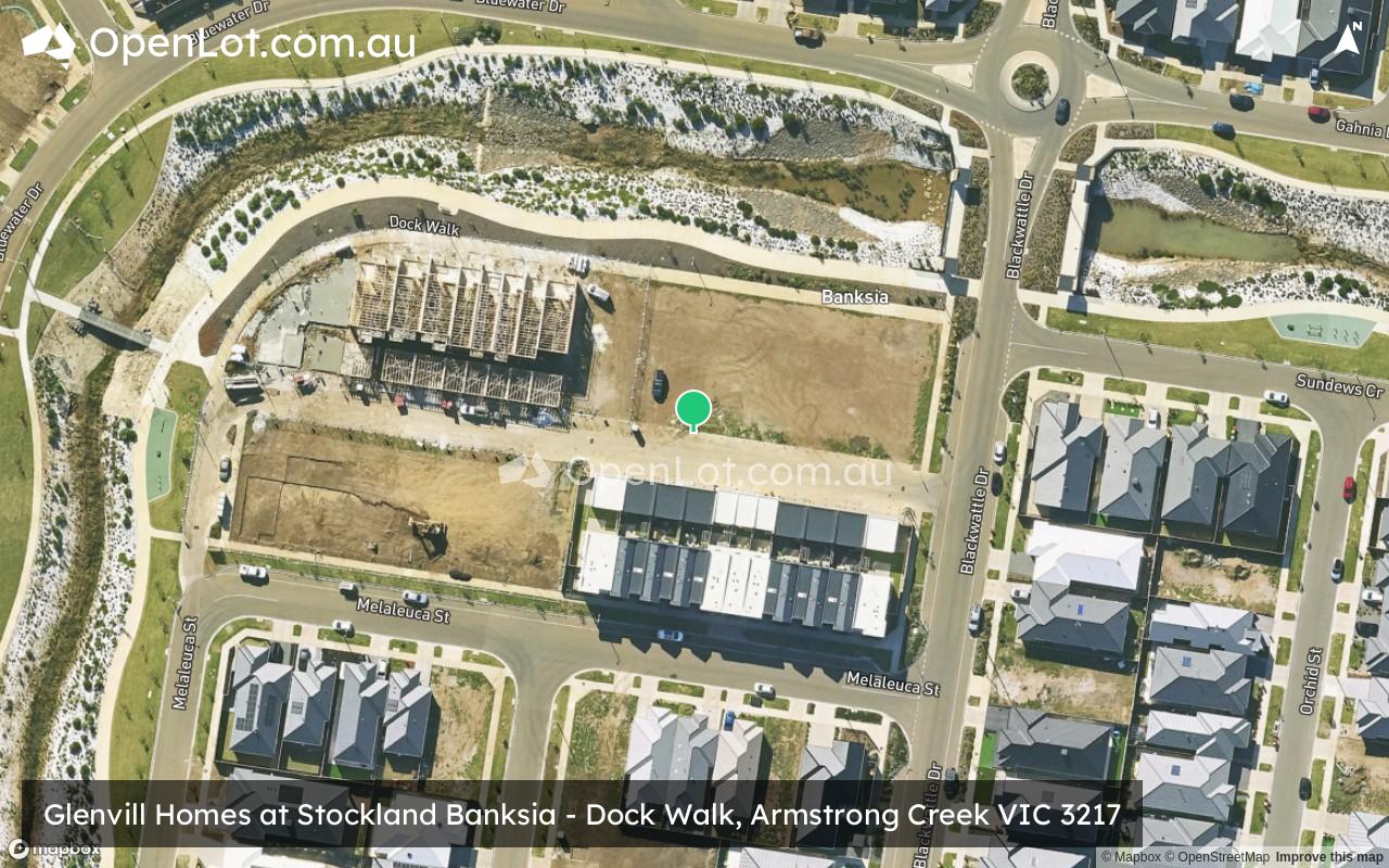 Satellite image for Glenvill Homes at Stockland Banksia - Dock Walk, Armstrong Creek VIC 3217