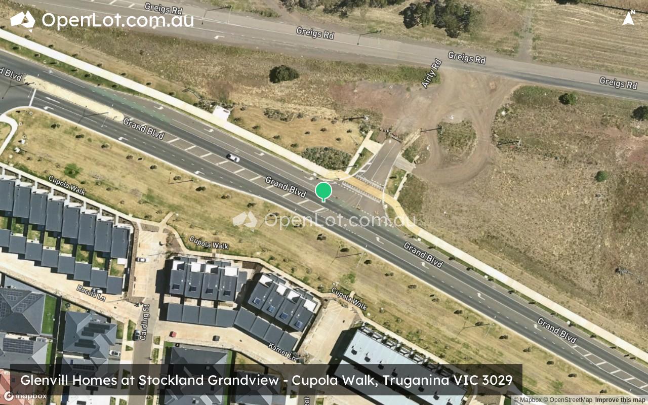 Satellite image for Glenvill Homes at Stockland Grandview - Cupola Walk, Truganina VIC 3029