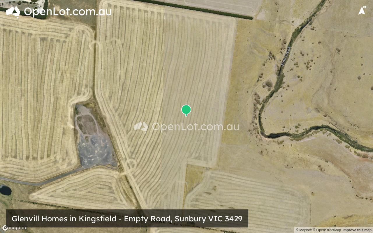 Satellite image for Glenvill Homes in Kingsfield - Empty Road, Sunbury VIC 3429