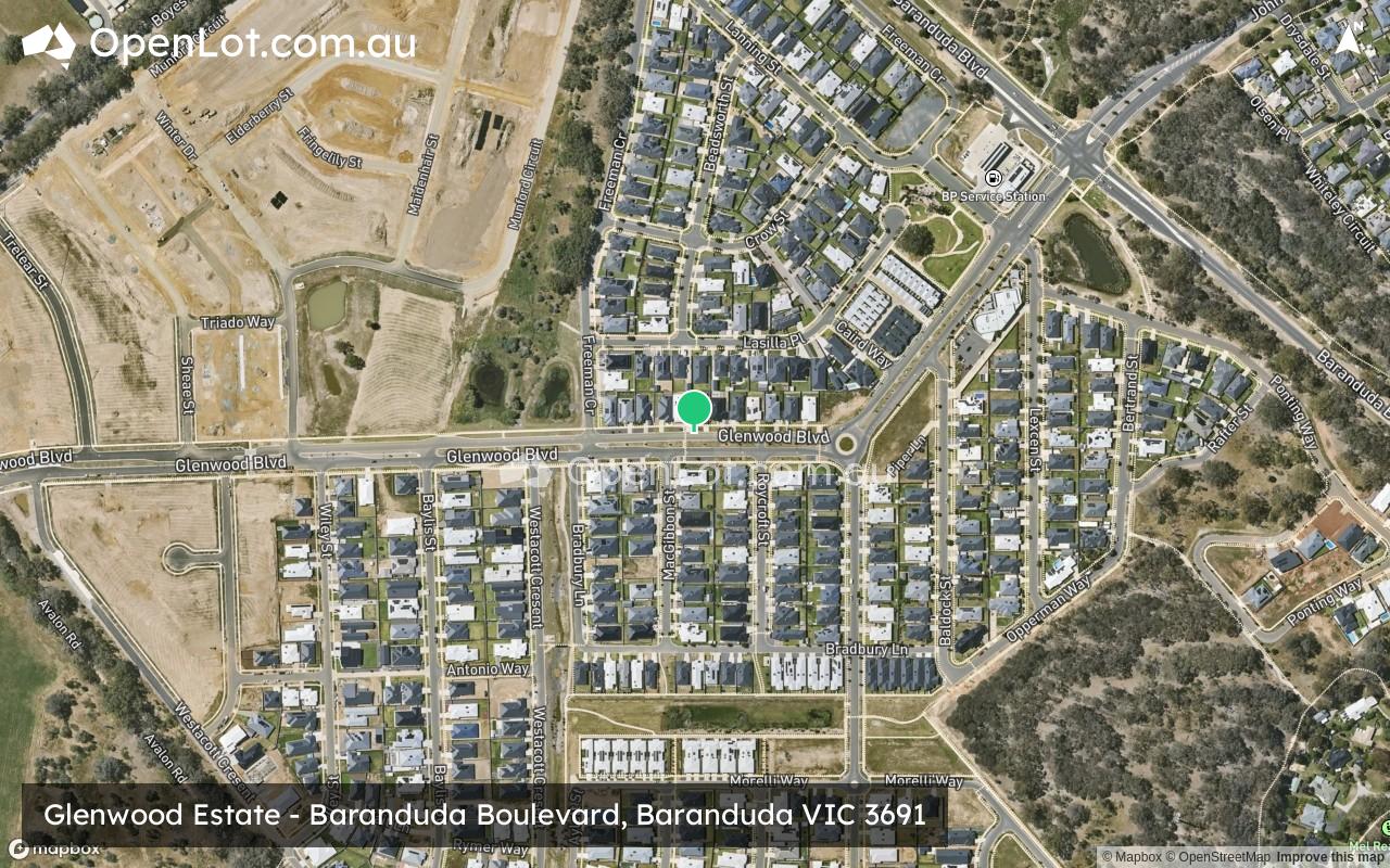 Satellite image for Glenwood Estate - Baranduda Boulevard, Baranduda VIC 3691