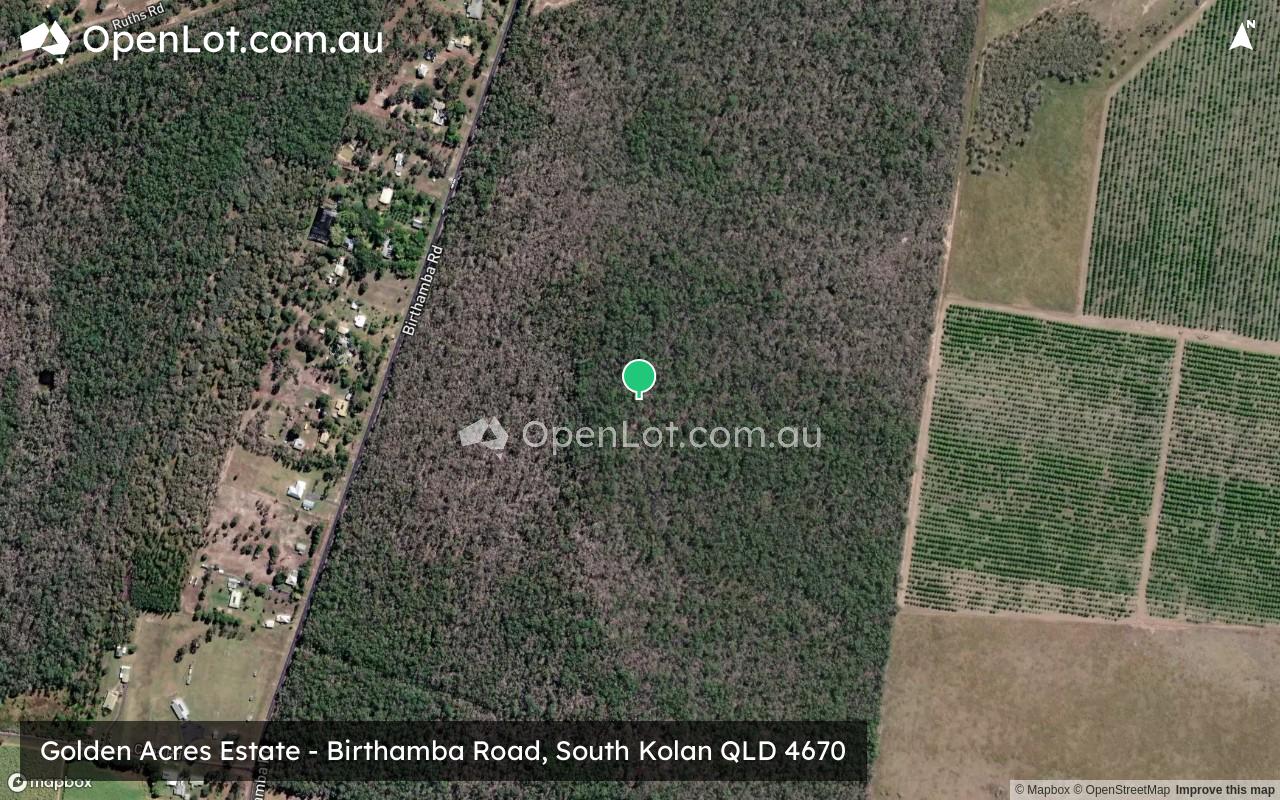 Satellite image for Birthamba Road, South Kolan QLD 4670