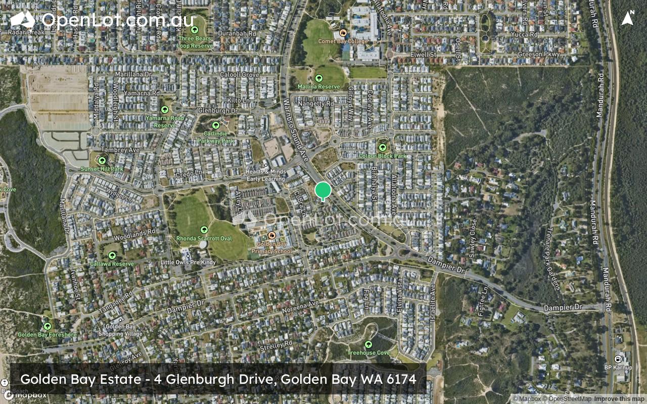 Satellite image for Golden Bay Estate - 4 Glenburgh Drive, Golden Bay WA 6174