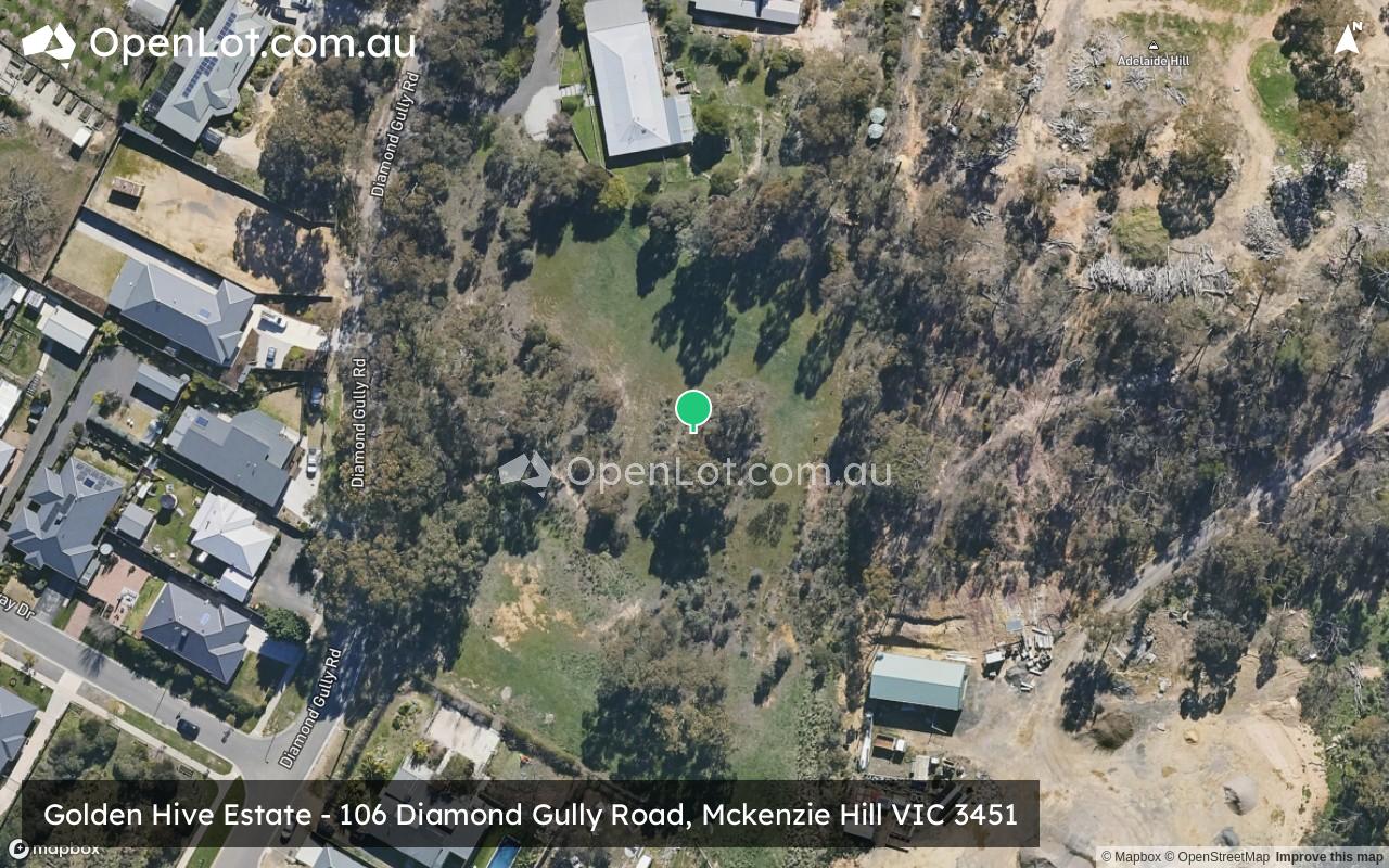 Satellite image for Golden Hive Estate - 106 Diamond Gully Road, Mckenzie Hill VIC 3451
