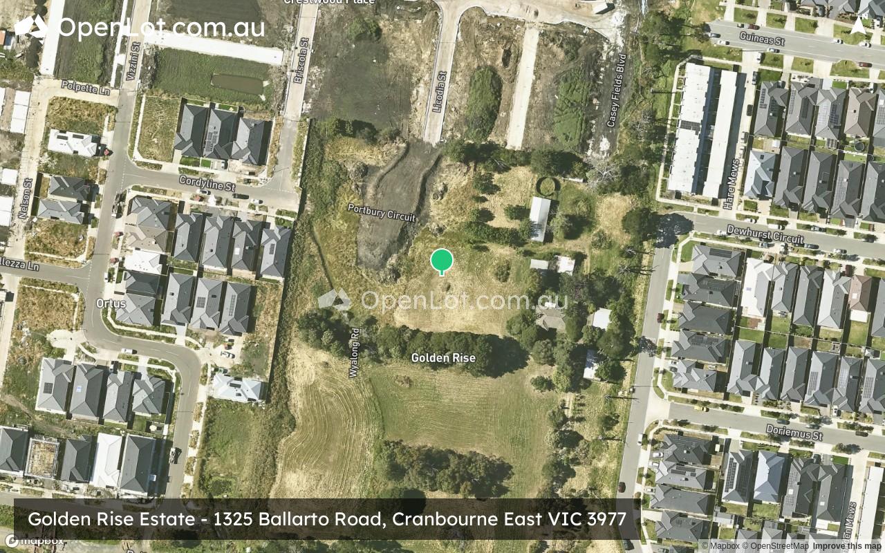 Satellite image for Golden Rise Estate - 1325 Ballarto Road, Cranbourne East VIC 3977