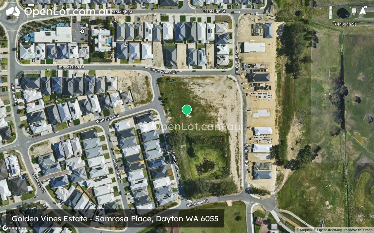 Satellite image for Golden Vines Estate - Samrosa Place, Dayton WA 6055