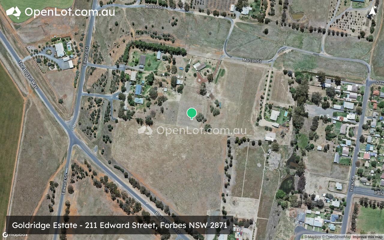 Satellite image for Goldridge Estate - 211 Edward Street, Forbes NSW 2871