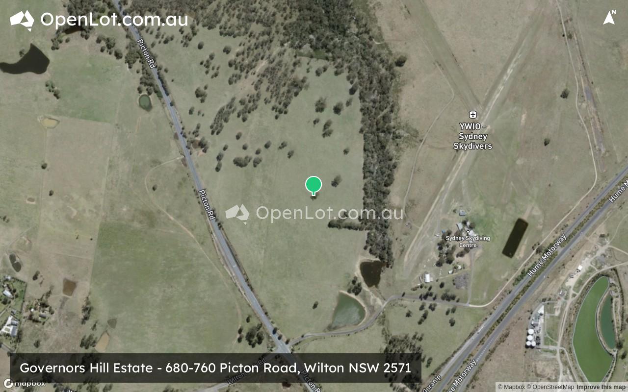 Satellite image for Governors Hill Estate - 680-760 Picton Road, Wilton NSW 2571
