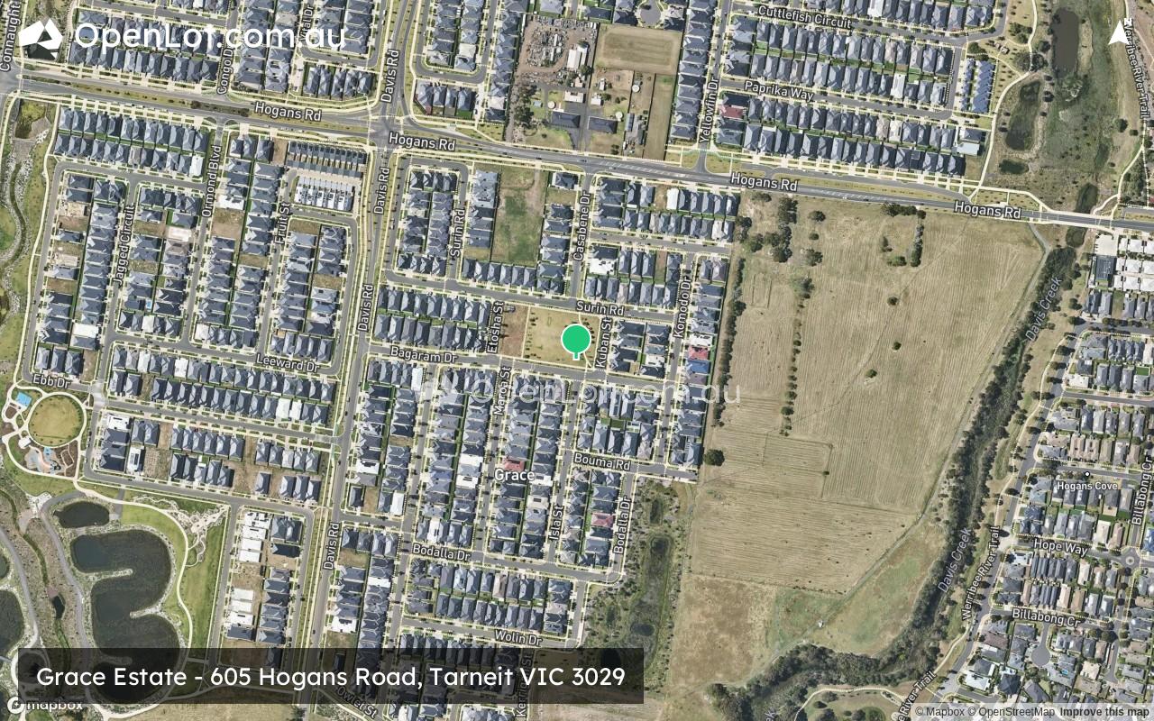 Satellite image for Grace Estate - 605 Hogans Road, Tarneit VIC 3029
