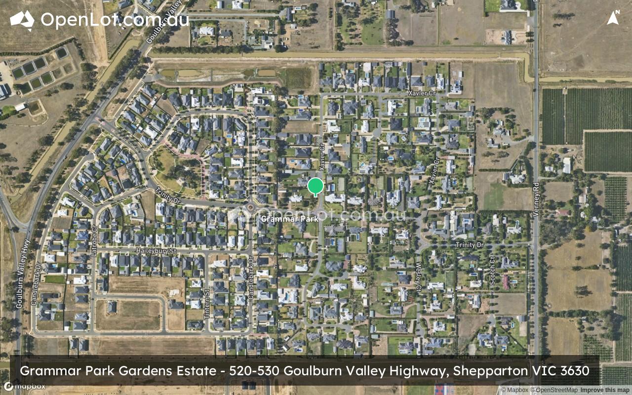 Satellite image for Grammar Park Gardens Estate - 520-530 Goulburn Valley Highway, Shepparton VIC 3630