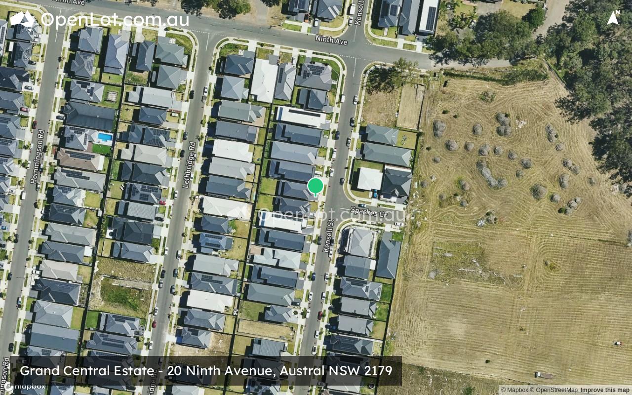 Satellite image for Grand Central Estate - 20 Ninth Avenue, Austral NSW 2179