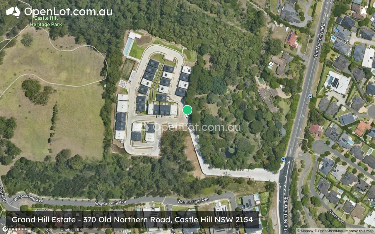 Satellite image for Grand Hill Estate - 370 Old Northern Road, Castle Hill NSW 2154