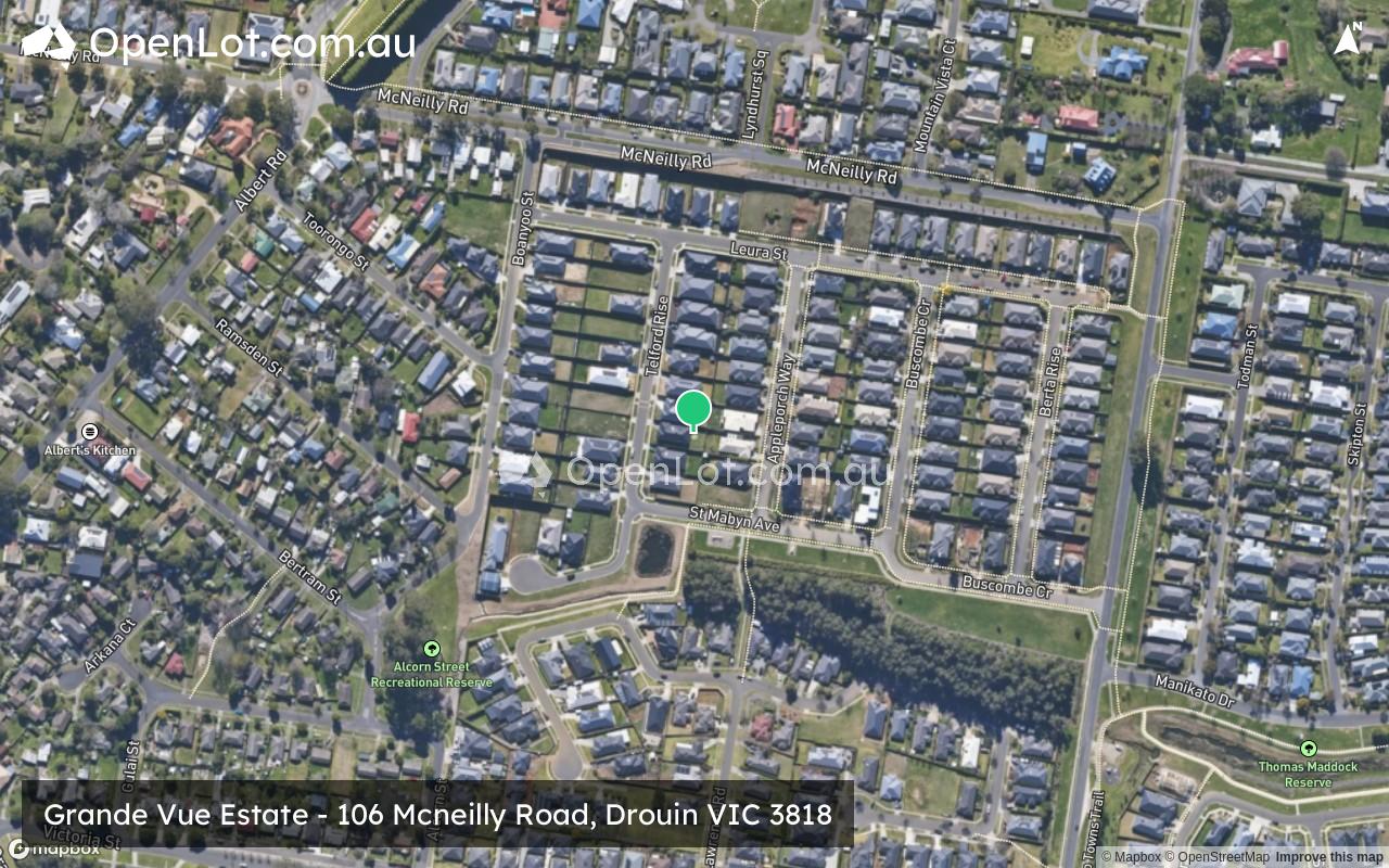 Satellite image for Grande Vue Estate - 106 Mcneilly Road, Drouin VIC 3818