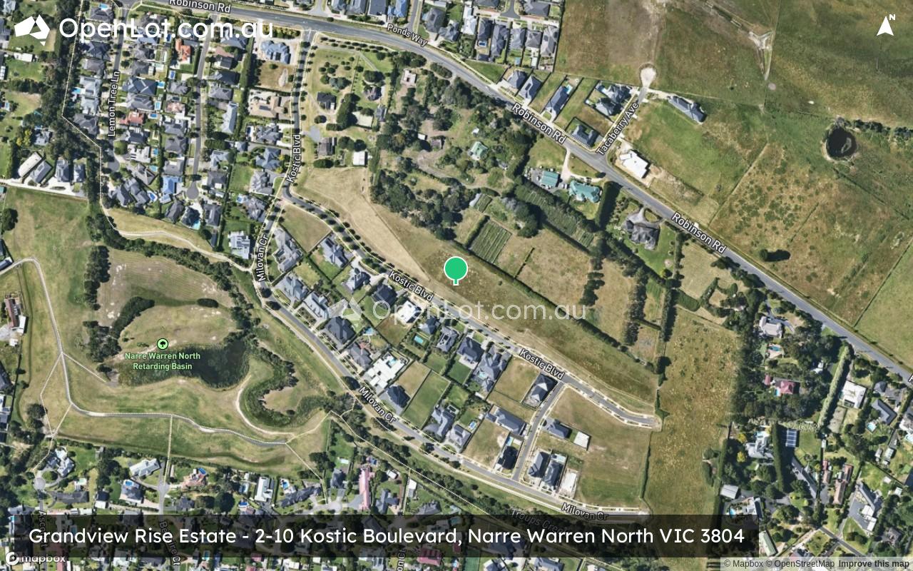 Satellite image for Grandview Rise Estate - 2-10 Kostic Boulevard, Narre Warren North VIC 3804