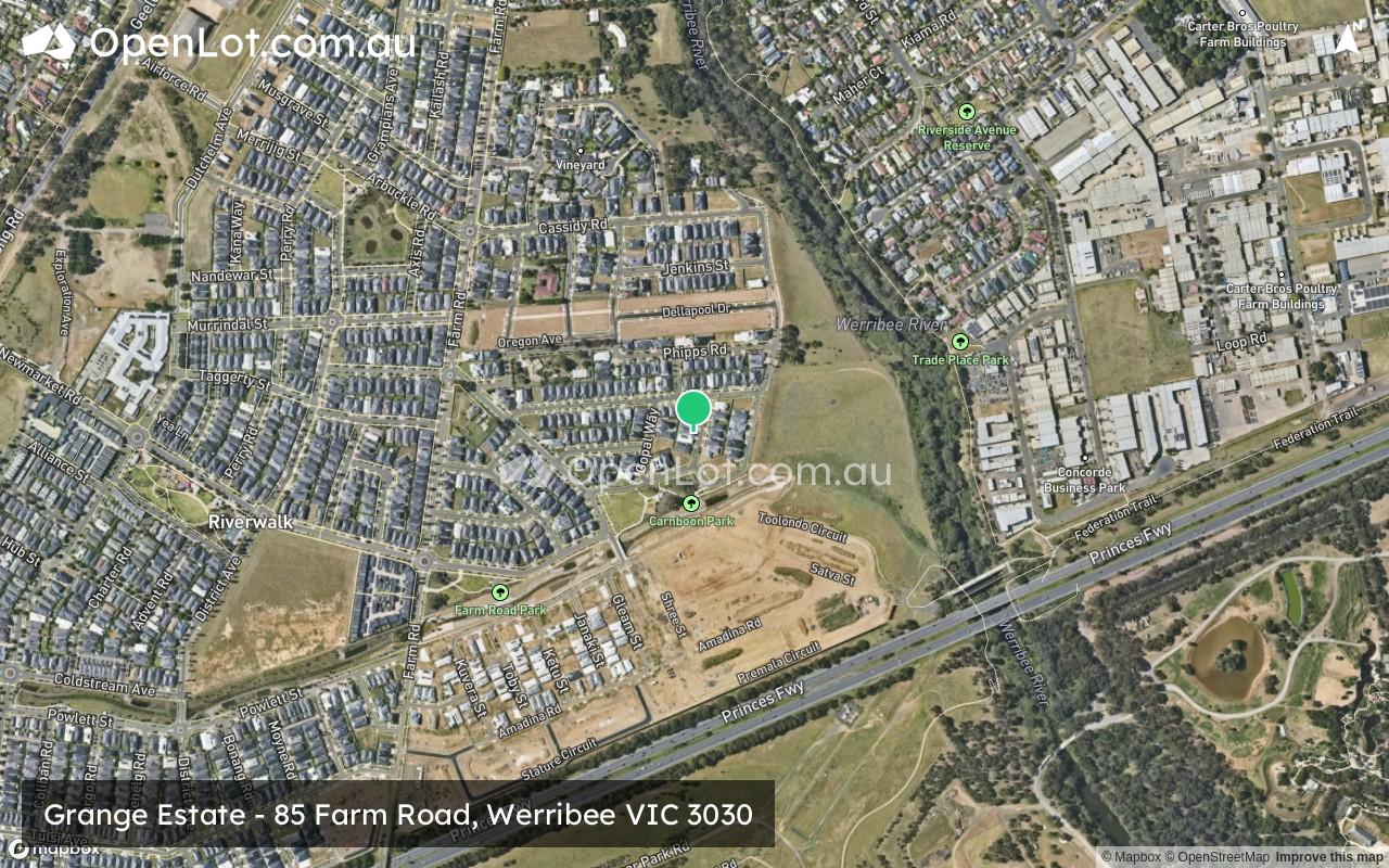 Satellite image for Grange Estate - 85 Farm Road, Werribee VIC 3030