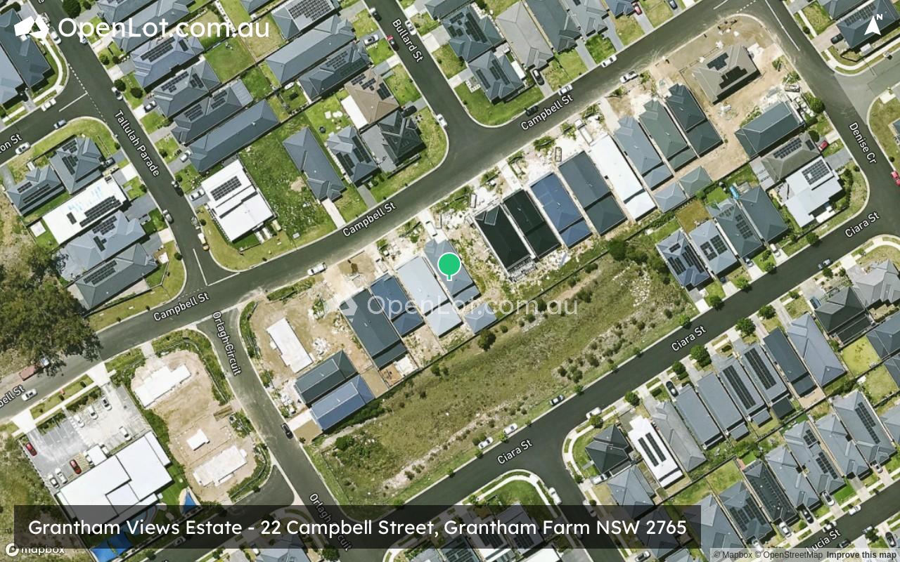 Satellite image for Grantham Views Estate - 22 Campbell Street, Grantham Farm NSW 2765