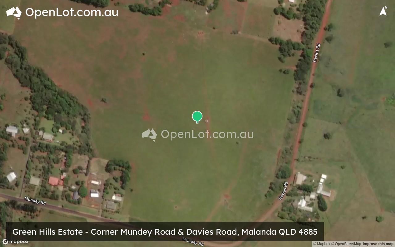Satellite image for Green Hills Estate - Corner Mundey Road & Davies Road, Malanda QLD 4885