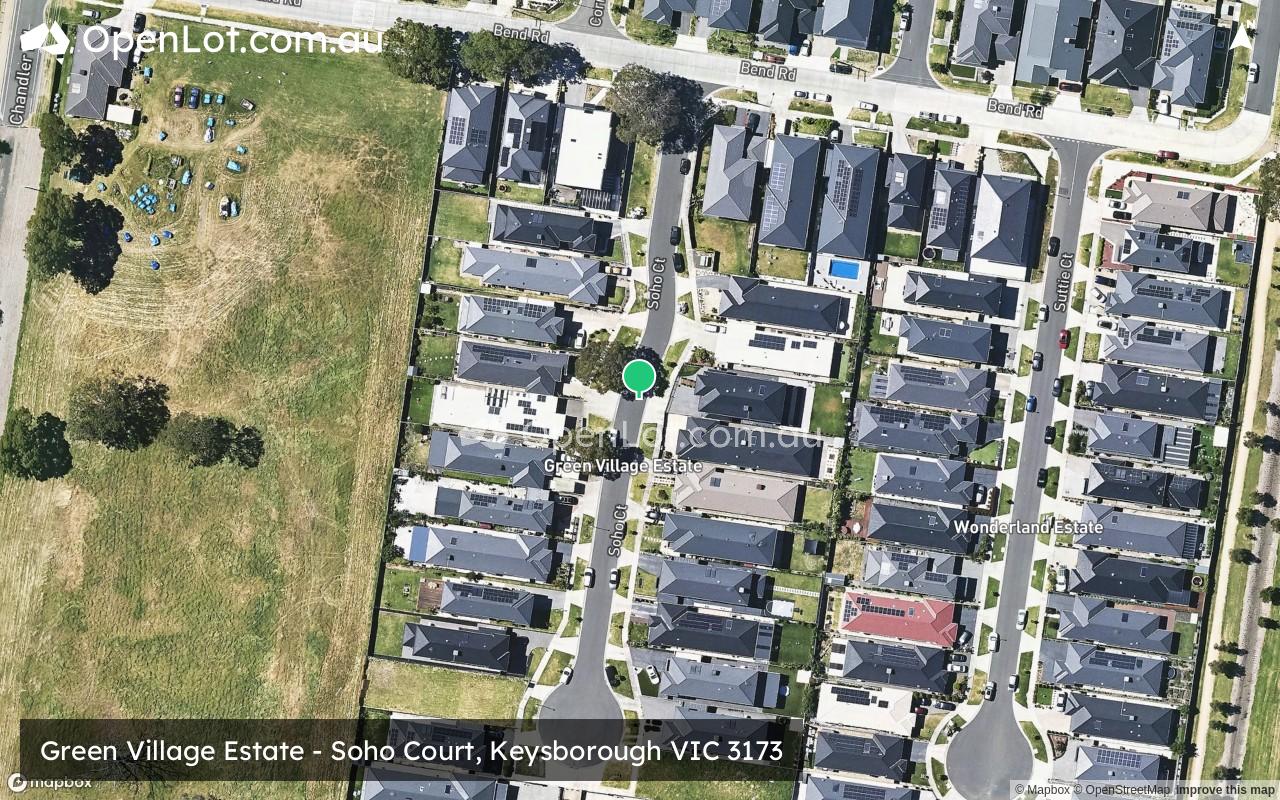 Satellite image for Green Village Estate - Soho Court, Keysborough VIC 3173