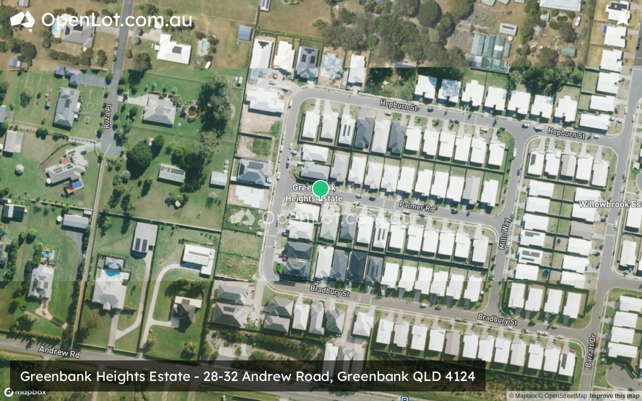 Satellite image for Greenbank Heights Estate - 28-32 Andrew Road, Greenbank QLD 4124