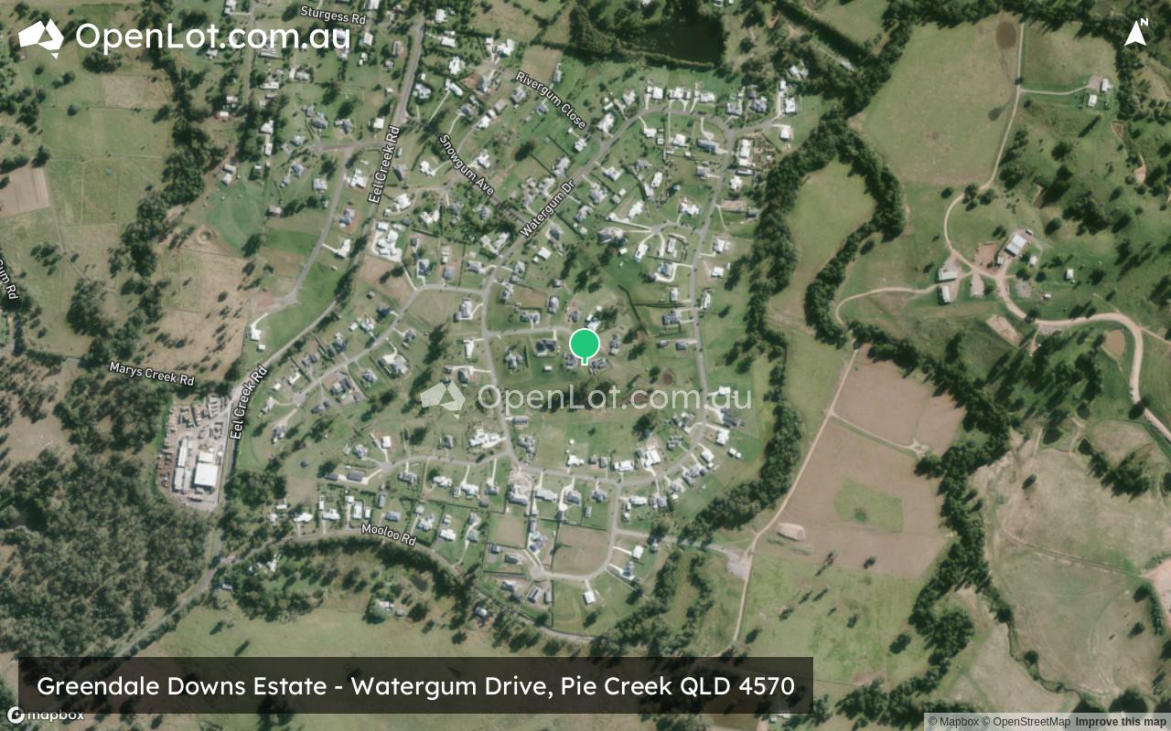 Satellite image for Greendale Downs Estate - Watergum Drive, Pie Creek QLD 4570