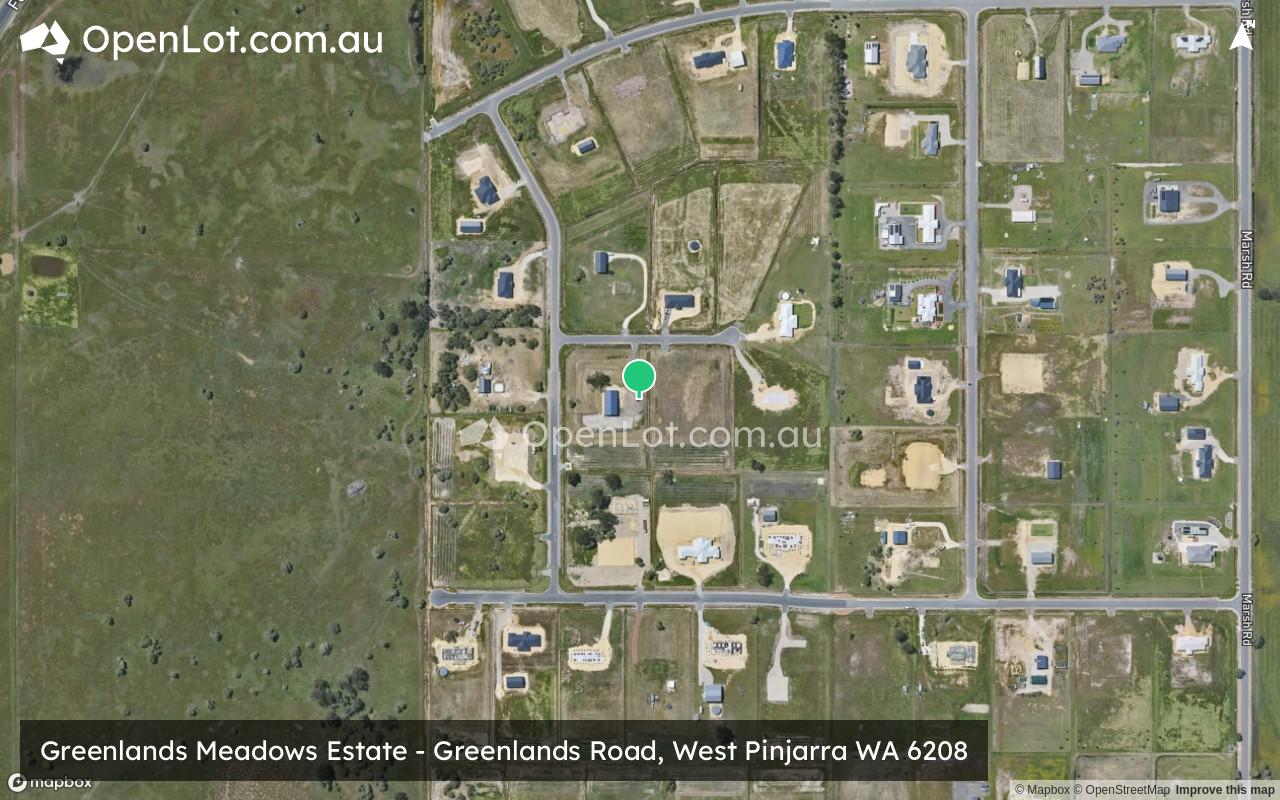 Satellite image for Greenlands Meadows Estate - Greenlands Road, West Pinjarra WA 6208