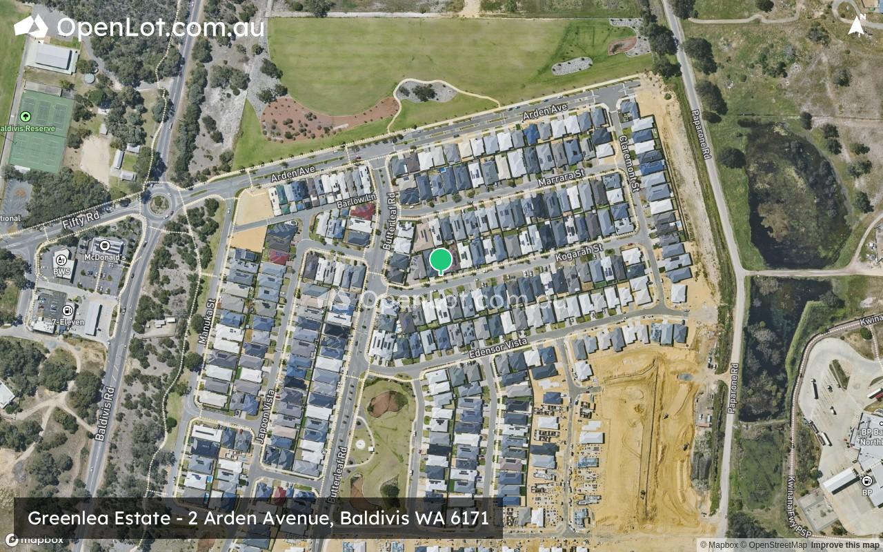 Satellite image for Greenlea Estate - 2 Arden Avenue, Baldivis WA 6171