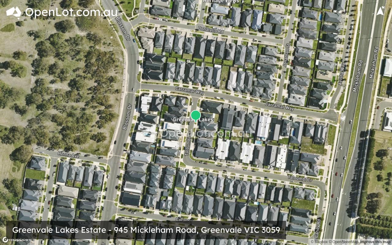 Satellite image for Greenvale Lakes Estate - 945 Mickleham Road, Greenvale VIC 3059