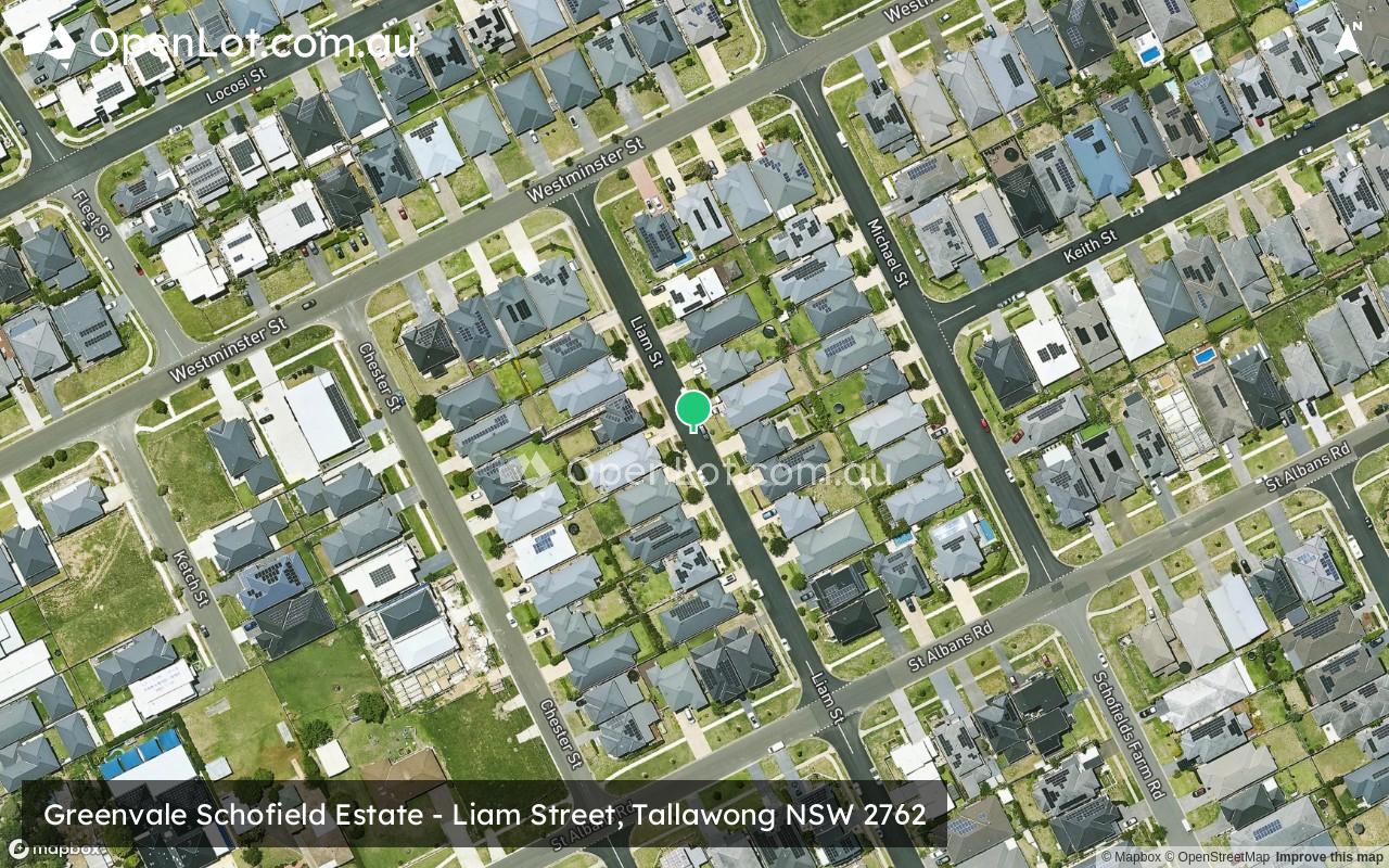 Satellite image for Greenvale Schofield Estate - Liam Street, Tallawong NSW 2762