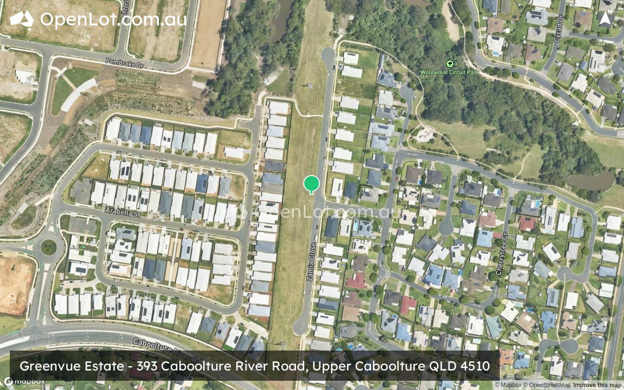 Satellite image for Greenvue Estate - 393 Caboolture River Road, Upper Caboolture QLD 4510