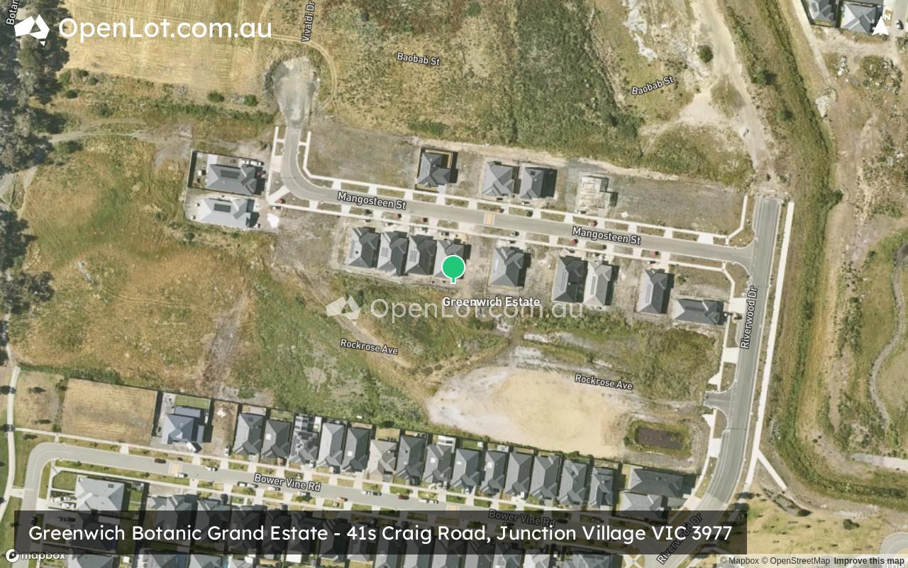 Satellite image for Greenwich Botanic Grand Estate - 41s Craig Road, Junction Village VIC 3977