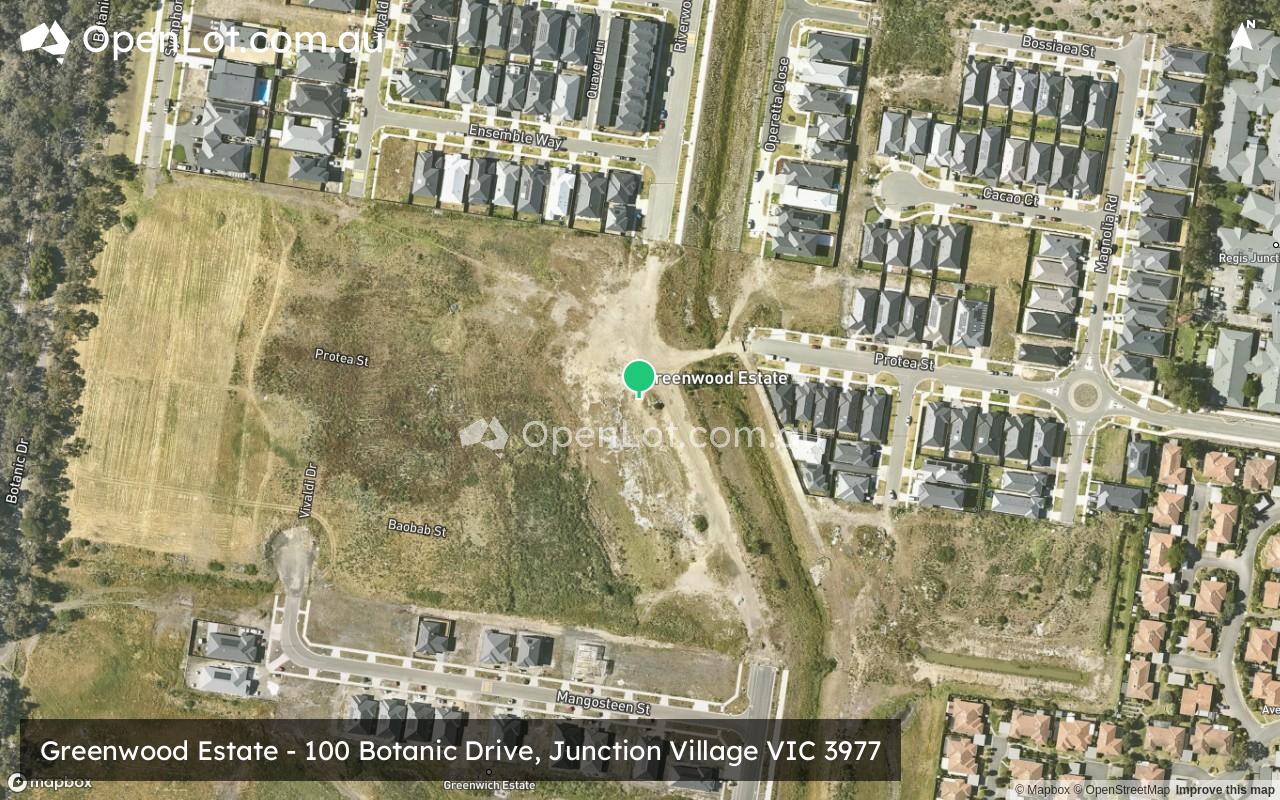 Satellite image for Greenwood Estate - 100 Botanic Drive, Junction Village VIC 3977