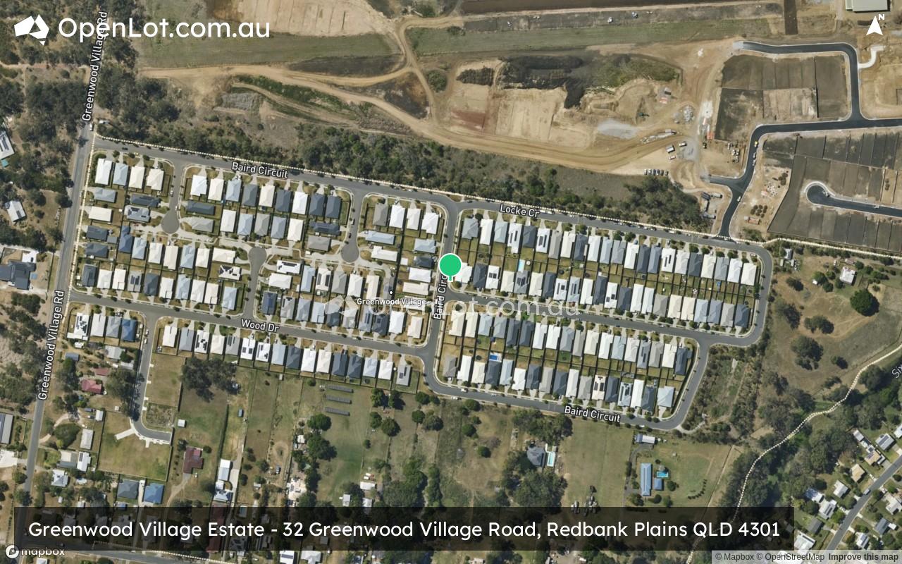 Satellite image for Greenwood Village Estate - 32 Greenwood Village Road, Redbank Plains QLD 4301