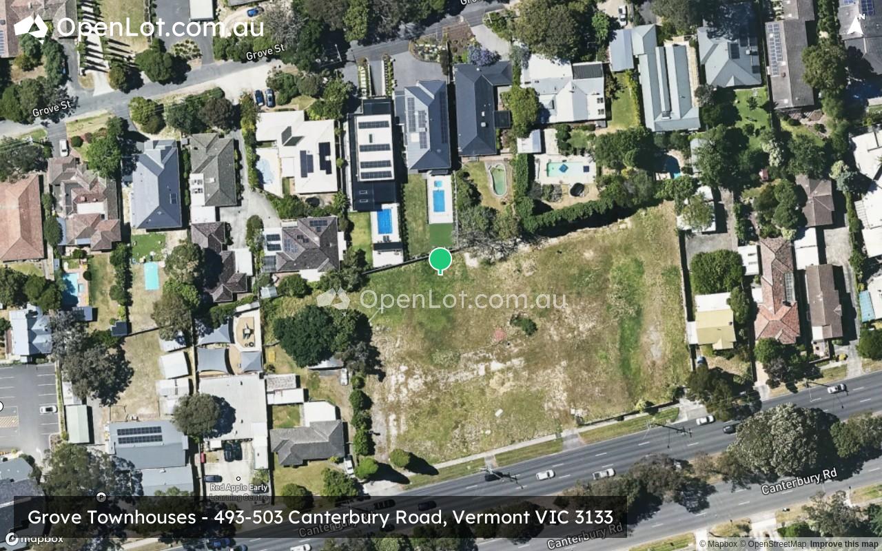 Satellite image for Grove Townhouses - 493-503 Canterbury Road, Vermont VIC 3133