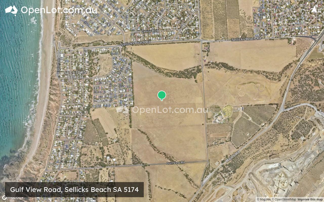 Satellite image for Gulf View Road, Sellicks Beach SA 5174
