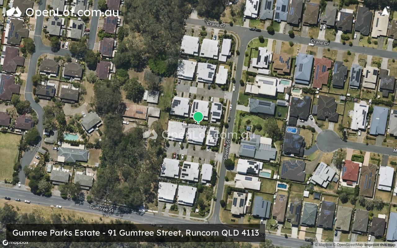 Satellite image for Gumtree Parks Estate - 91 Gumtree Street, Runcorn QLD 4113
