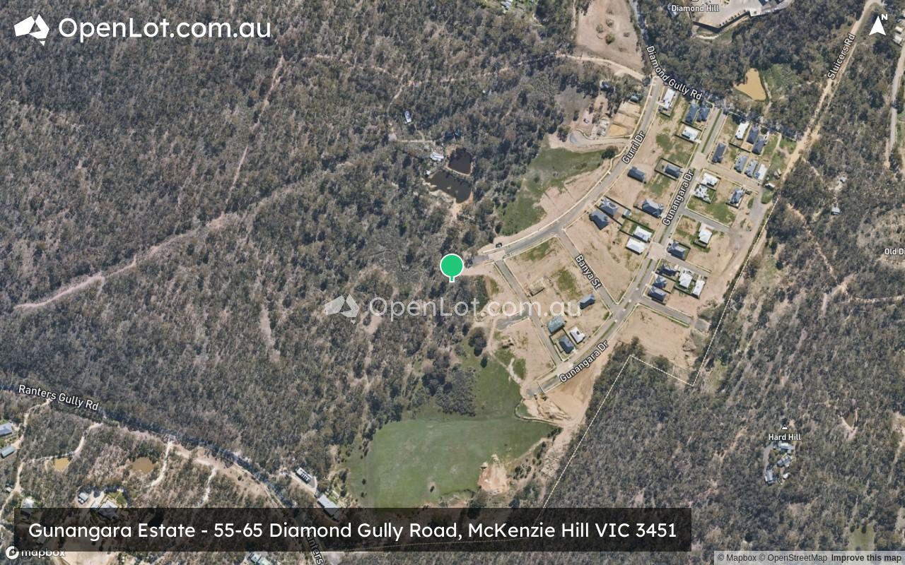Satellite image for Gunangara Estate - 55-65 Diamond Gully Road, McKenzie Hill VIC 3451