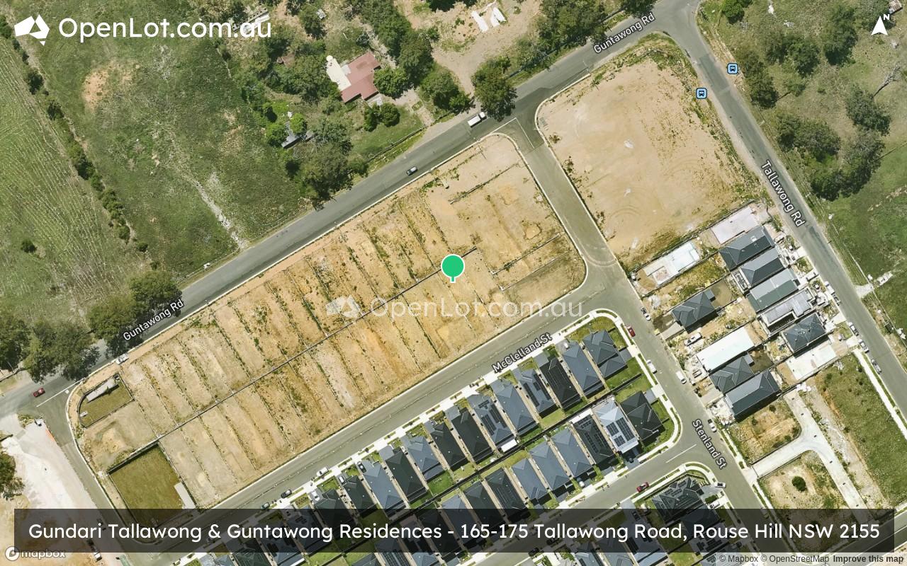 Satellite image for Gundari Tallawong & Guntawong Residences - 165-175 Tallawong Road, Rouse Hill NSW 2155