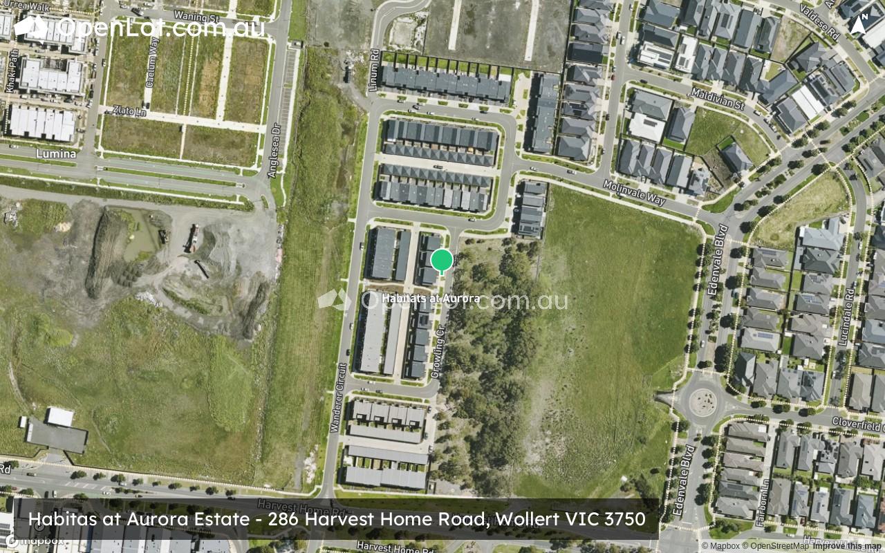 Satellite image for Habitas at Aurora Estate - 286 Harvest Home Road, Wollert VIC 3750