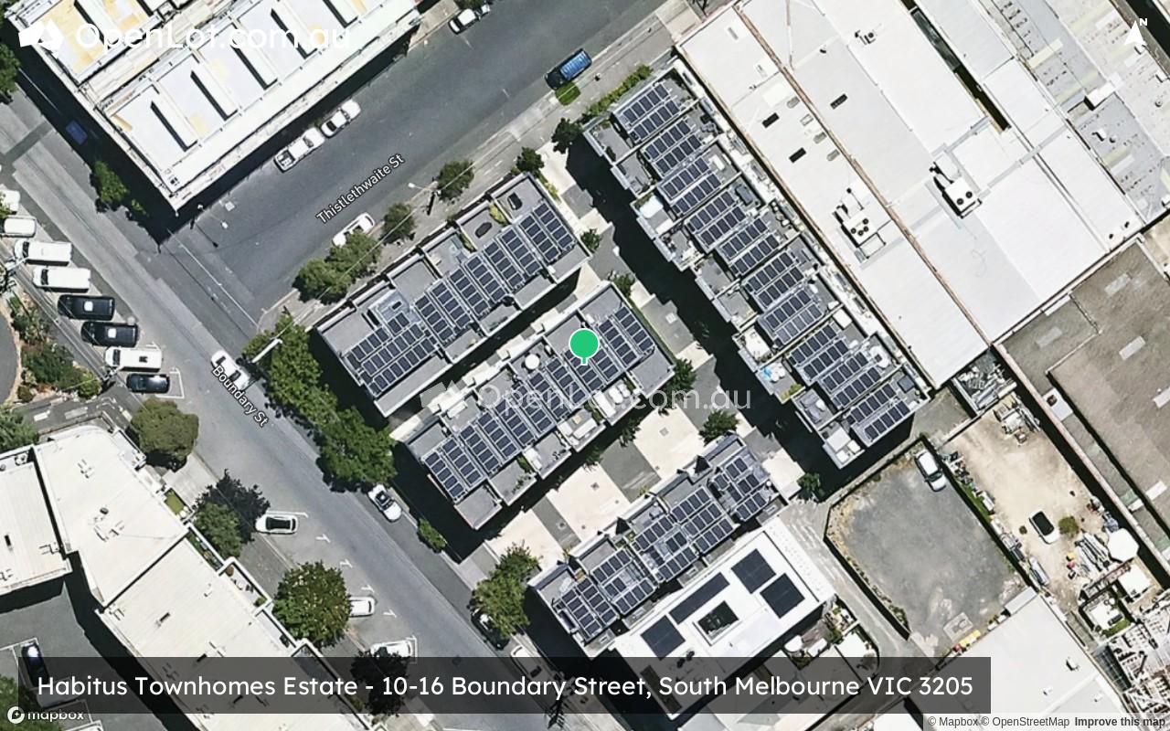 Satellite image for Habitus Townhomes Estate - 10-16 Boundary Street, South Melbourne VIC 3205