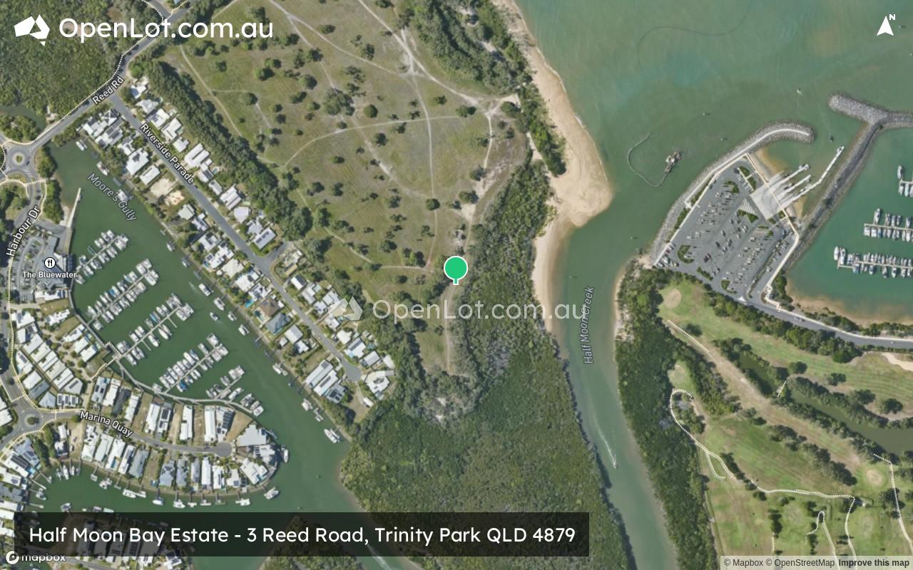 Satellite image for Half Moon Bay Estate - 3 Reed Road, Trinity Park QLD 4879