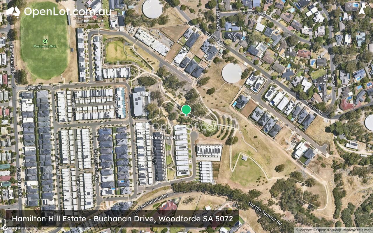 Satellite image for Hamilton Hill Estate - Buchanan Drive, Woodforde SA 5072
