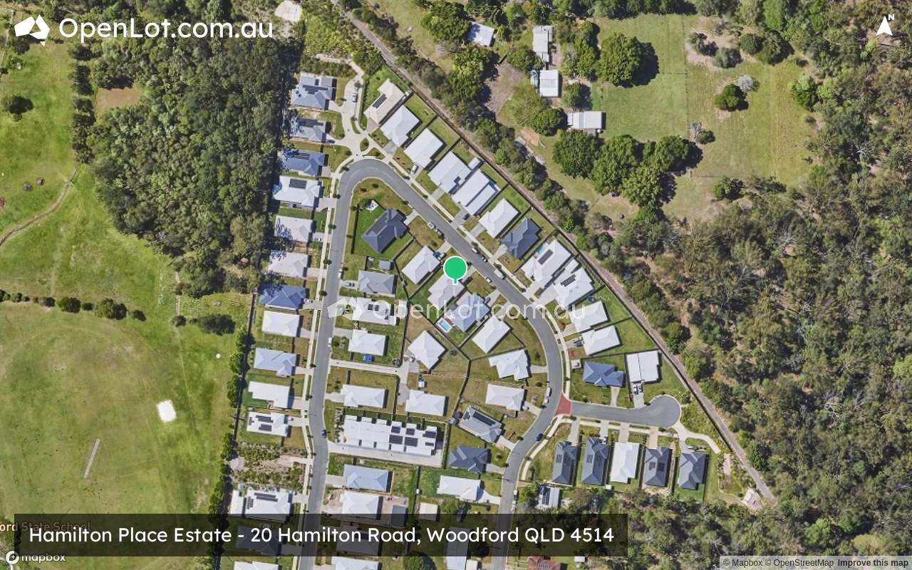 Satellite image for Hamilton Place Estate - 20 Hamilton Road, Woodford QLD 4514