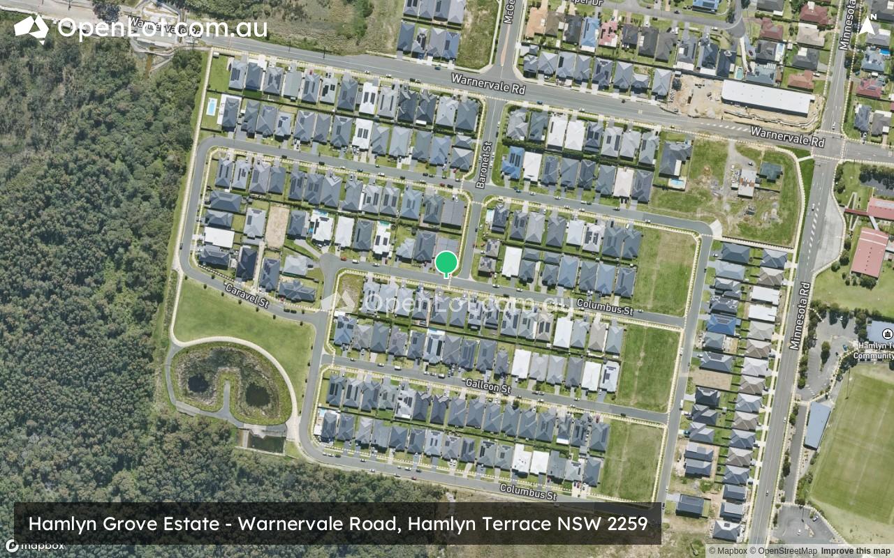 Satellite image for Hamlyn Grove Estate - Warnervale Road, Hamlyn Terrace NSW 2259