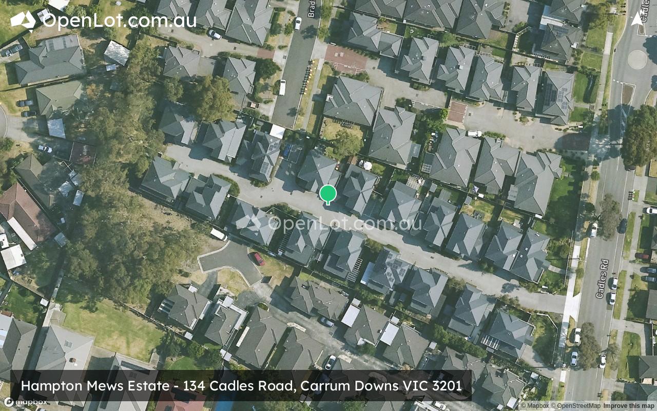 Satellite image for Hampton Mews Estate - 134 Cadles Road, Carrum Downs VIC 3201