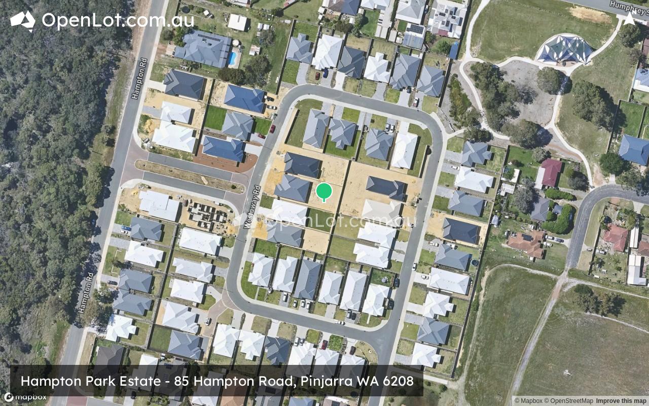 Satellite image for Hampton Park Estate - 85 Hampton Road, Pinjarra WA 6208