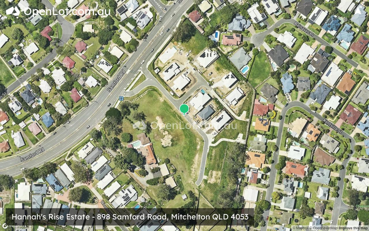 Satellite image for Hannah's Rise Estate - 898 Samford Road, Mitchelton QLD 4053